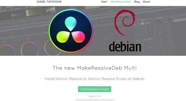 makeresolvedeb para instalar DaVinci Resolve en Debian y Linux Mint